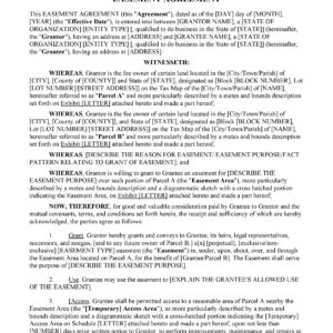Easement Agreement (Short Form)